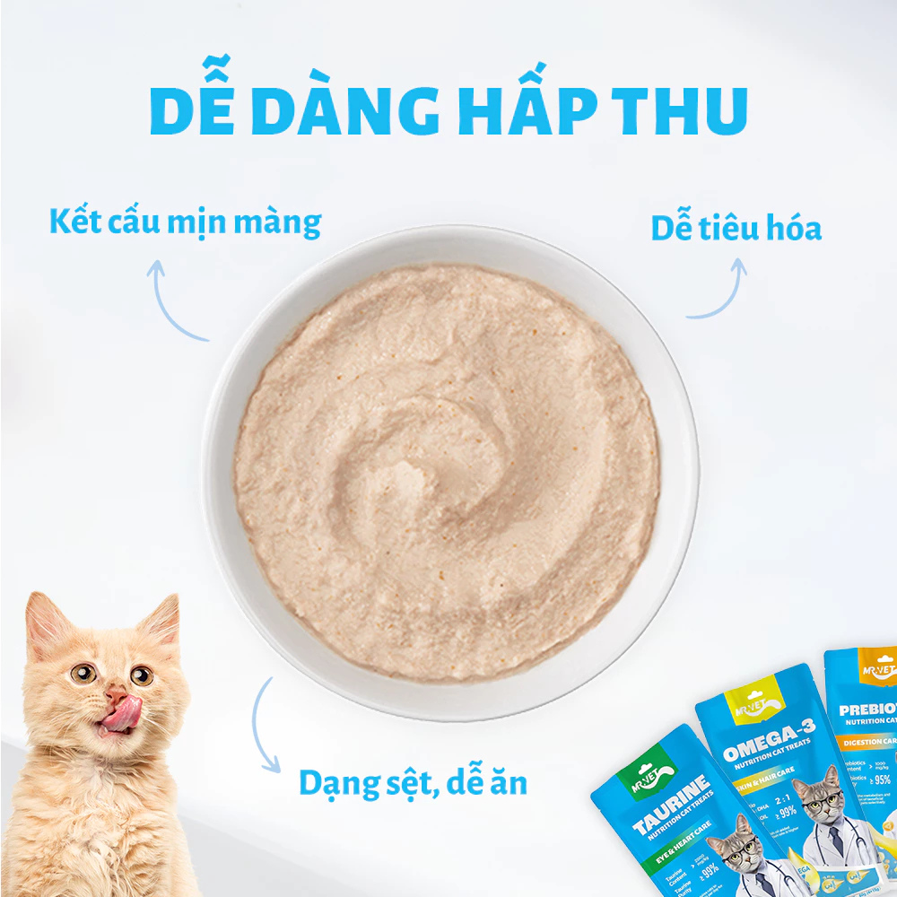 Mr.Vet-Sup thưởng cho mèo 60g (15gx4)