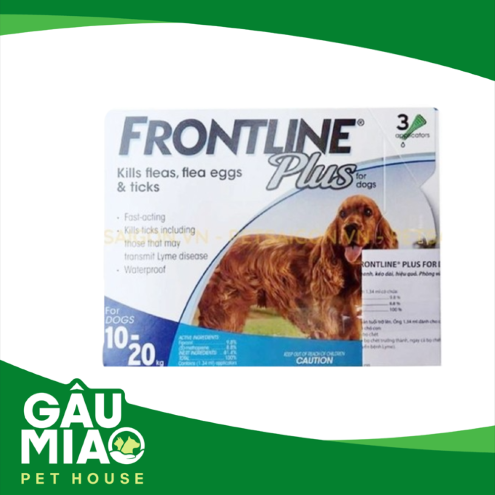 FRONTLINE PLUS DOG- Nhỏ gáy trị ve,rận cho chó