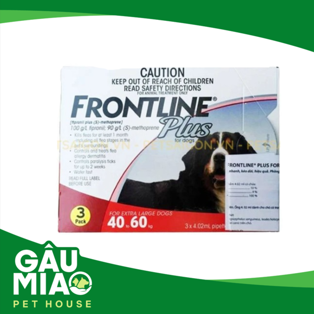 FRONTLINE PLUS DOG- Nhỏ gáy trị ve,rận cho chó