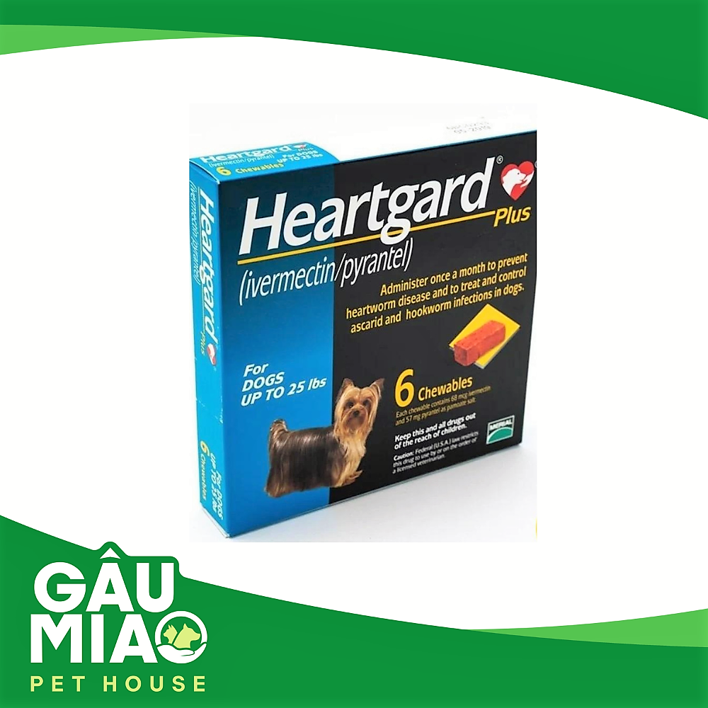 Heartgard phòng trị giun đũa, giun móc&giun tìm cho chó (1viên)