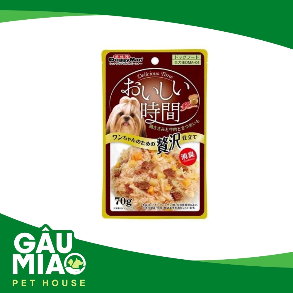 DoggyMan Z0167 Thịt gà,thịt bò & khoai lang cho chó - 70g