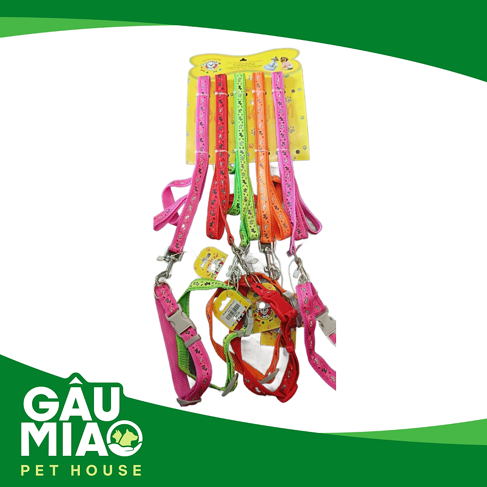 Bộ dắt+vòng cổ HK Love Dog
