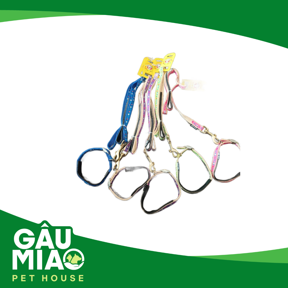 Bộ dắt+vòng cổ đệm HK Candy