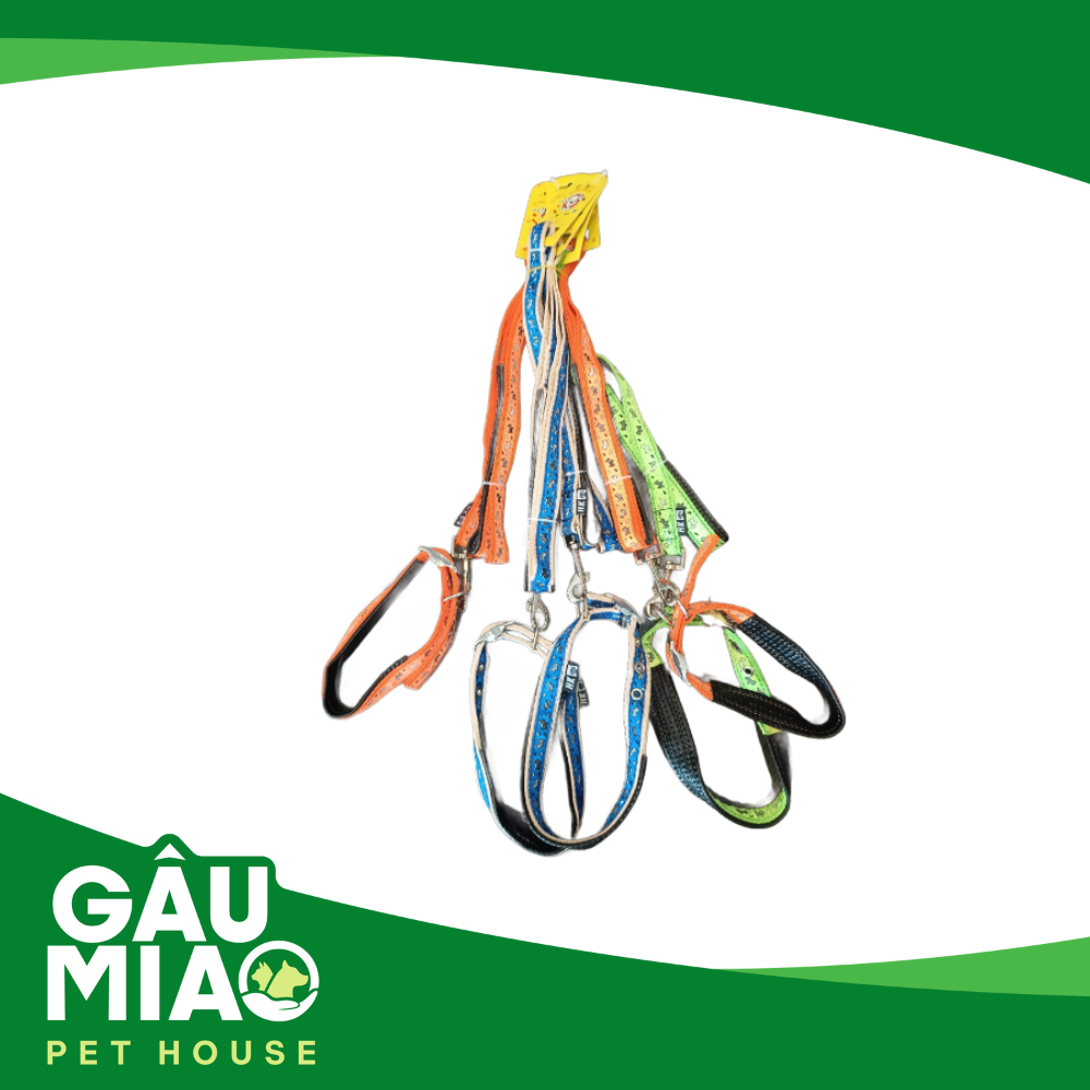 Bộ dắt+vòng cổ đệm HK Love Dog