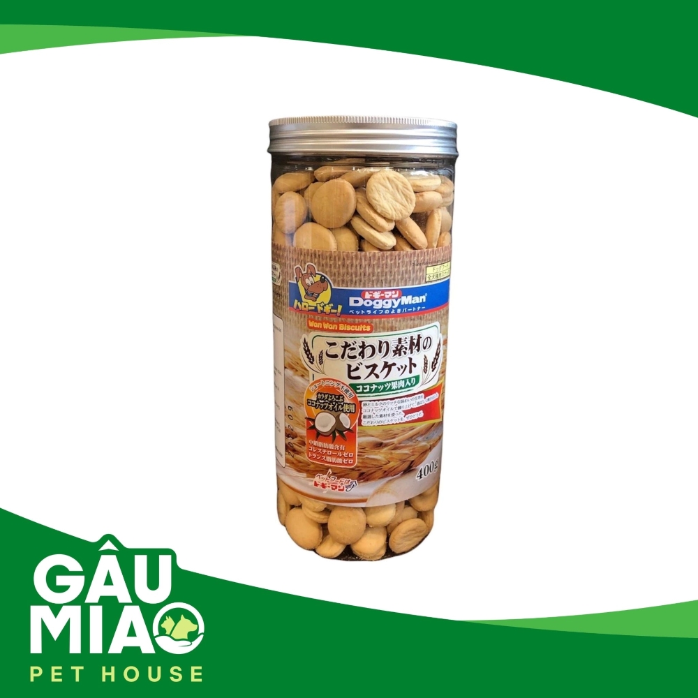 DoggyMan Bánh quy dừa cho chó 400g