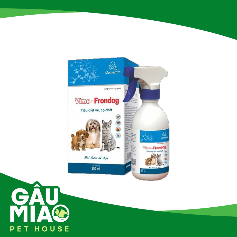 Vime-Frondog 250ml- Xịt ve rận chó mèo