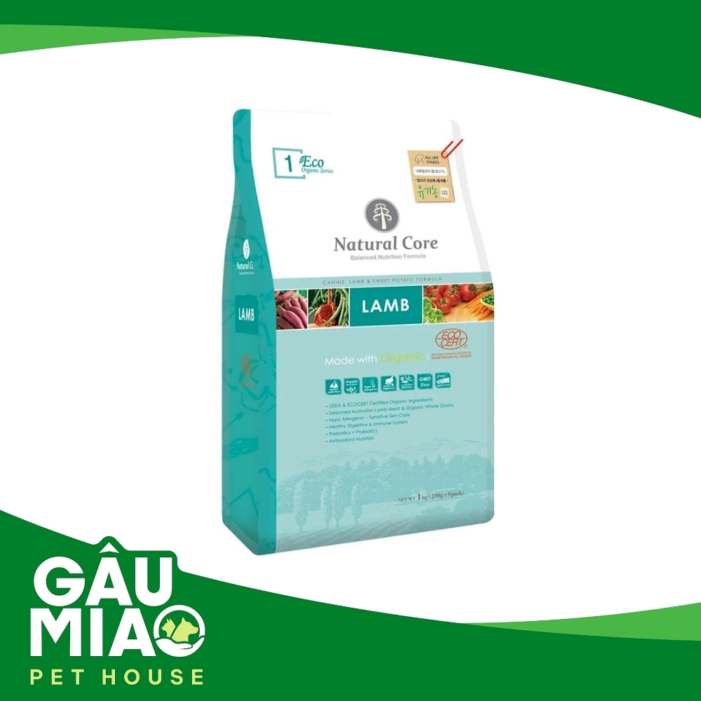 Natural Core Organic Dog Food Sensitive Lamb - 1kg