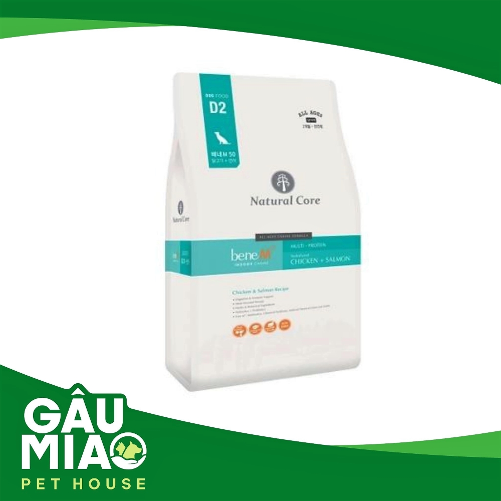 Natural Core Bene M50 - Thức ăn hữu cơ cho chó-Thịt gà&cá hồi - 400g