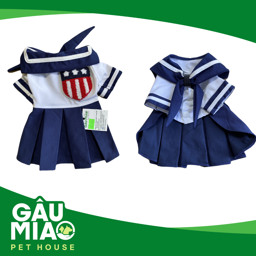 Đầm học sinh-Xanh đen