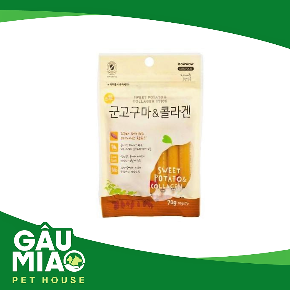 Bowwow Sweet potato&Collagen - Khoai lang&Collagen que 70g