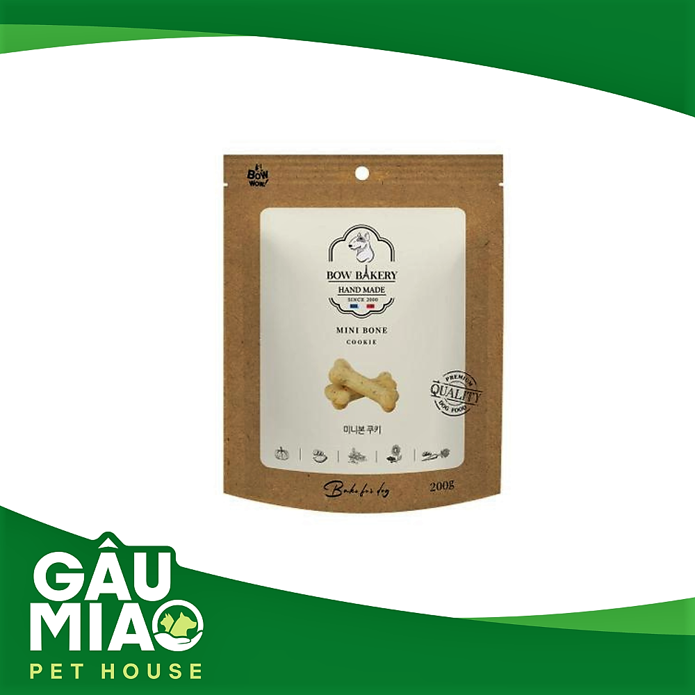 Bowwow Mini Bone Cookie-Bánh Cookie Yến mạch 200g