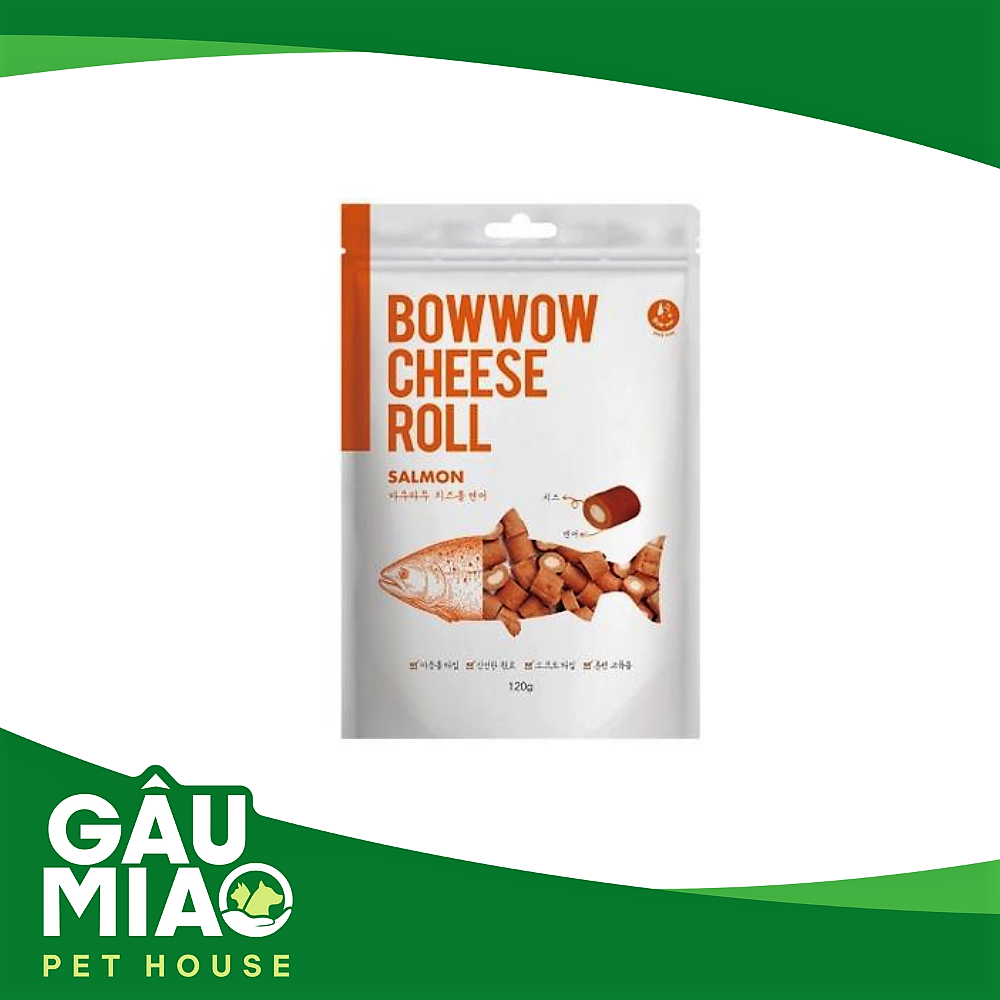Bowwow Cheese Roll Salmon- Phô cuộn cá hồi 120g