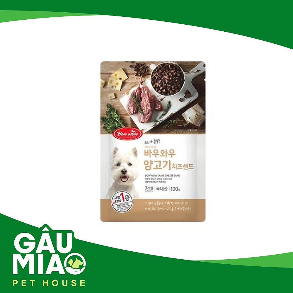Bowwow Lamb Cheeses Sand-Phô mai thịt cừu 100g