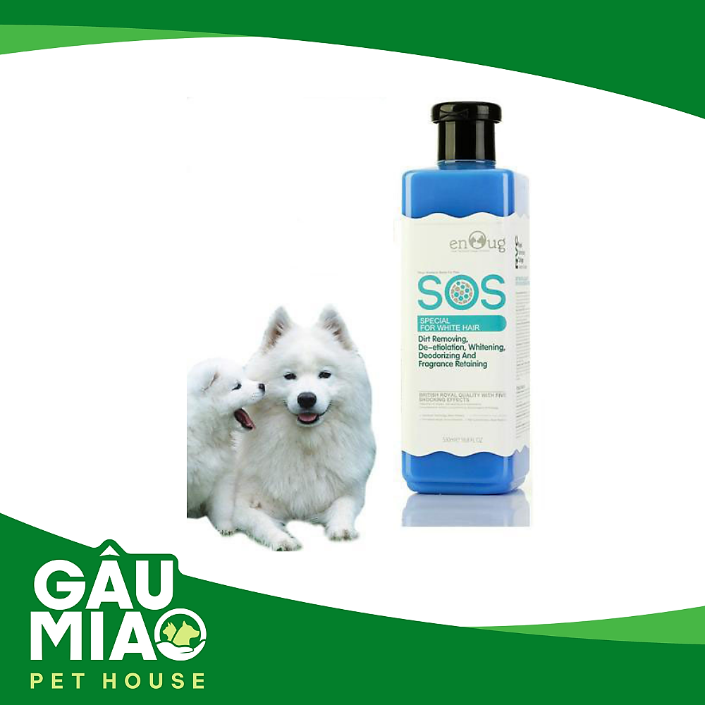 SOS Sữa tắm chó lông trắng 530ml