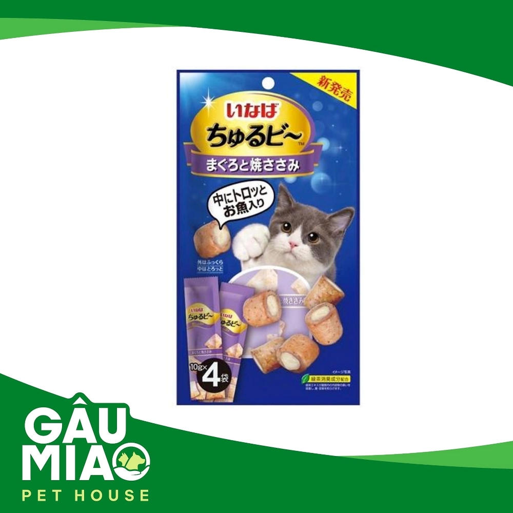 INABA CHURU BEE 40g - Bánh thưởng mềm nhân cá ngừ cho mèo