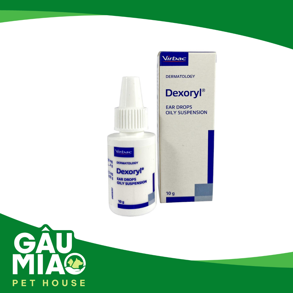 Virbac Dexoryl 10g - Thuốc nhỏ trị viêm tai, rận tai