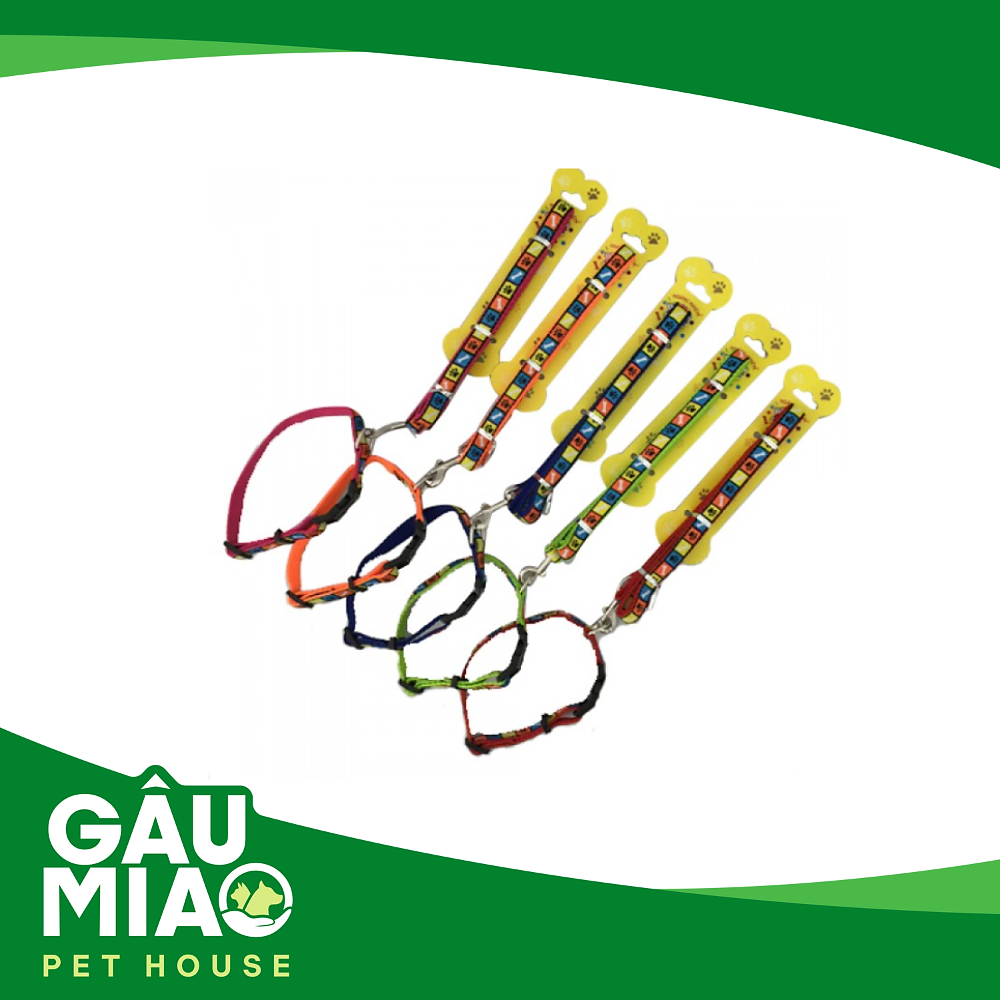 Bộ dắt+vòng cổ HK 7 màu s.L