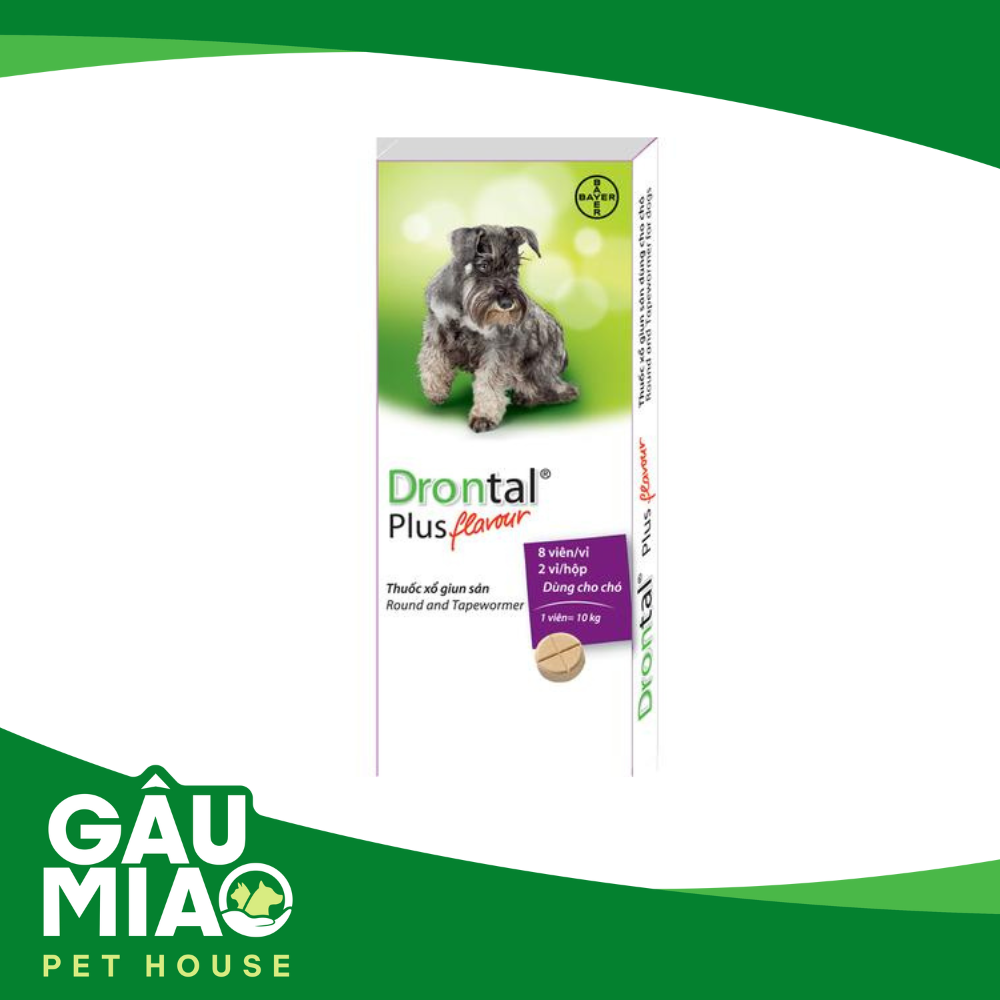 Drontal plus for dog-Tẩy giun sán cho chó-1 viên