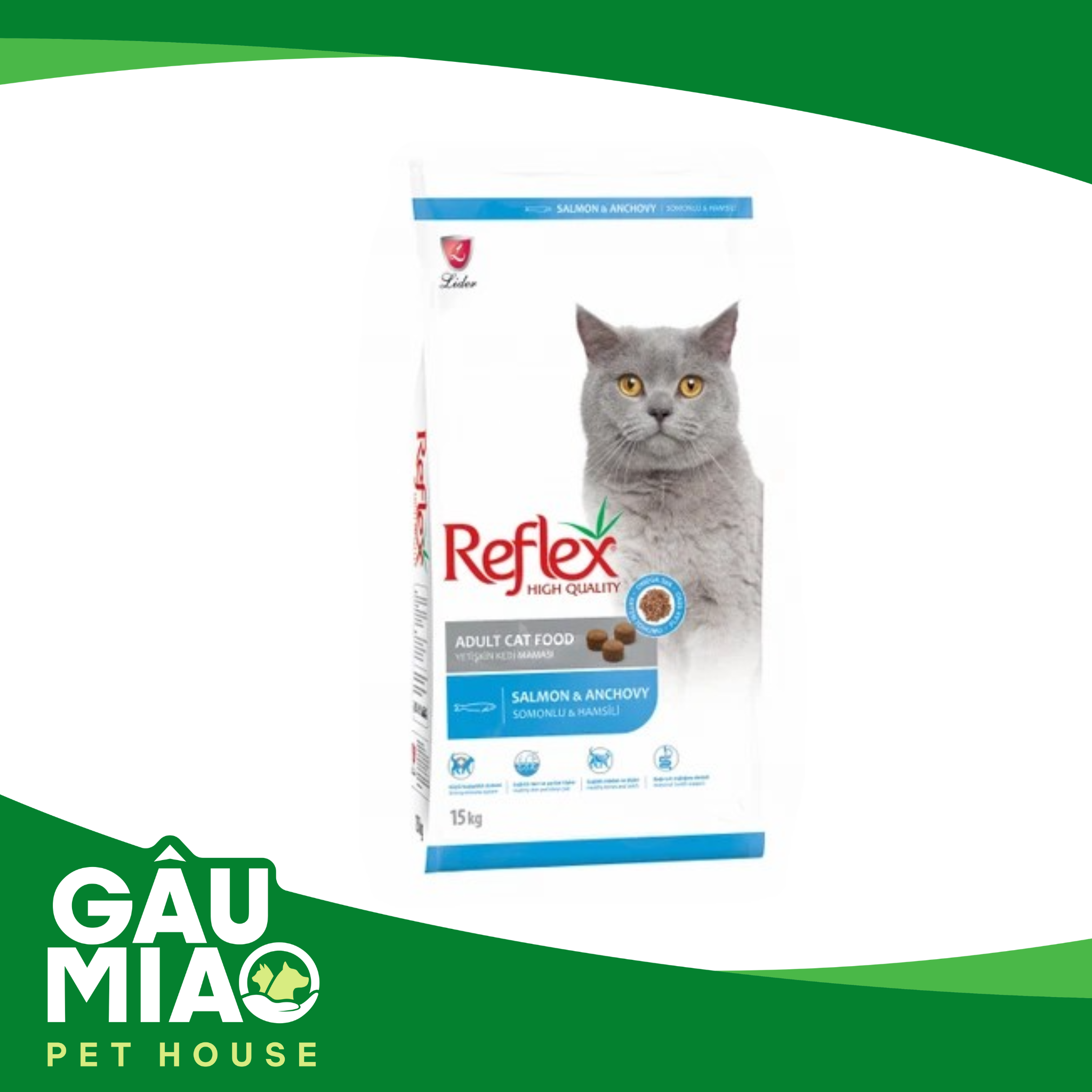 Reflex-Adult Cat-Salmon & Anchovy (Cá hồi và cá cơm)-2kg