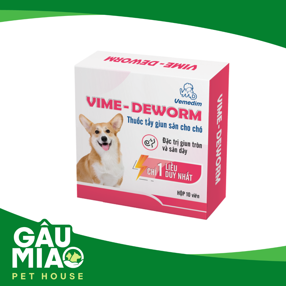 Vime-Deworm - Tẩy giun, sán cho chó-1 viên