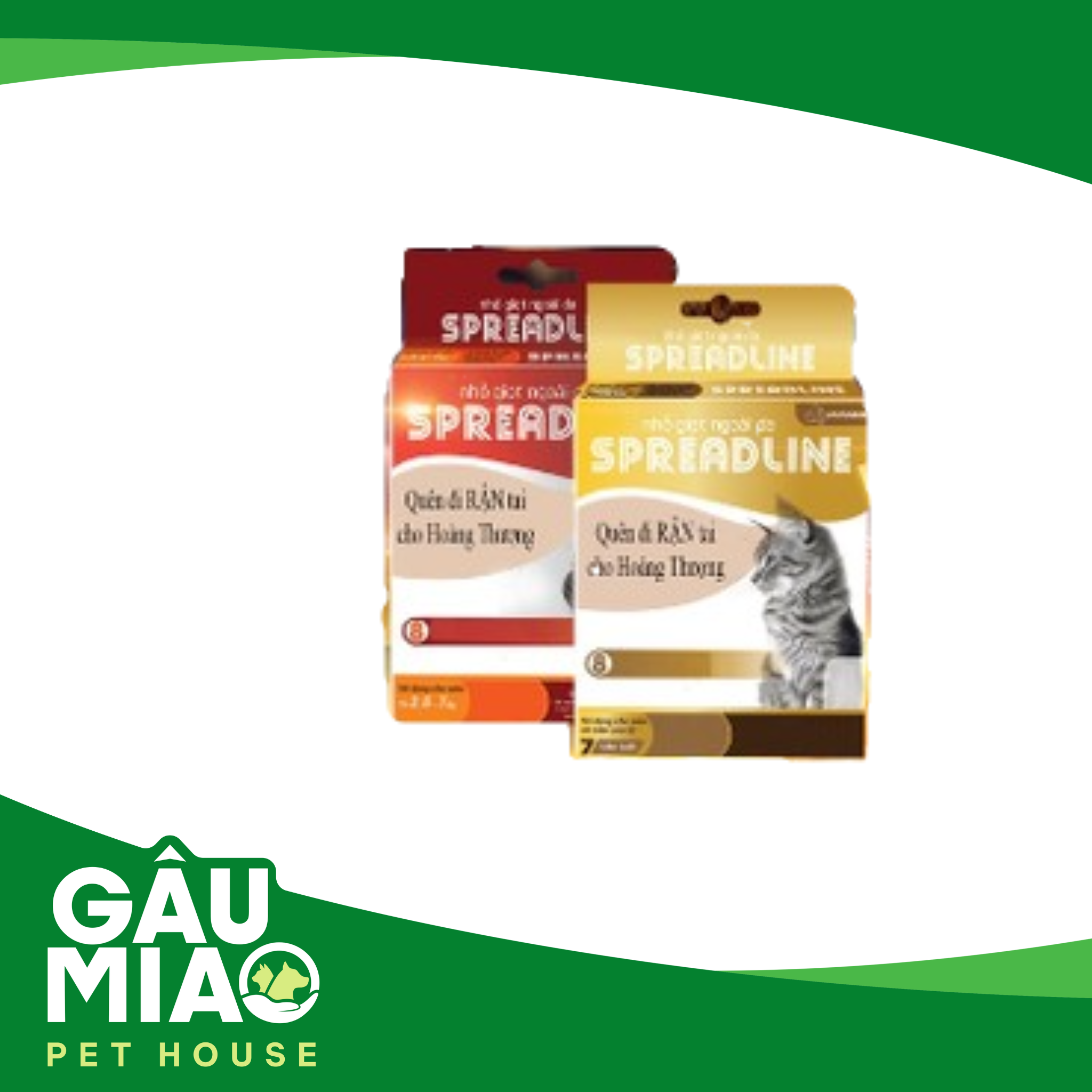 Spreadline-Nhỏ gáy trị ve cho mèo 2.5-7.5kg 0.9ml/1 ống