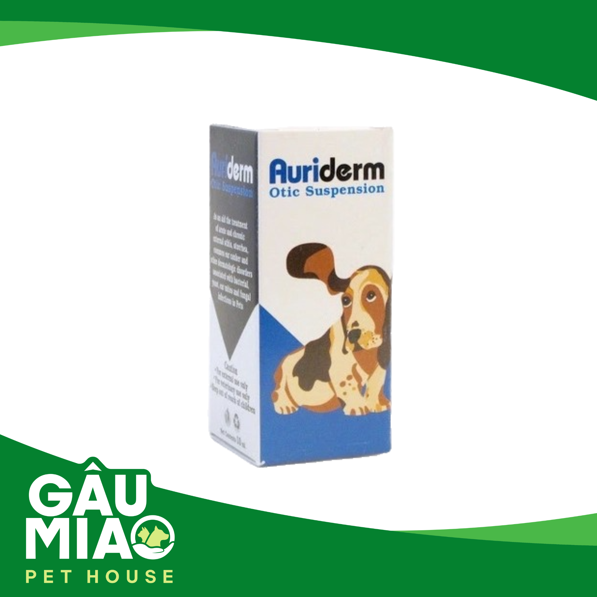 Auriderm trị ve tai, viêm làm mủ, nấm tai 10ml