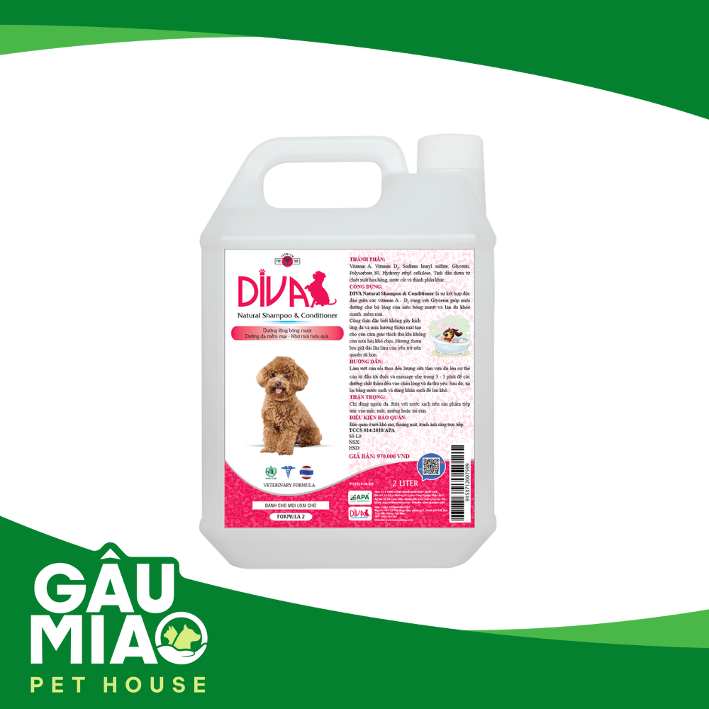 Diva Hồng-Sữa tắm dưỡng lông, khử mùi