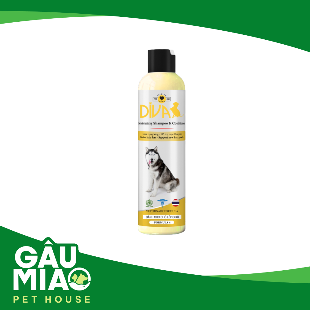 Diva Vàng-Sữa tắm dưỡng lông, giảm rụng lông