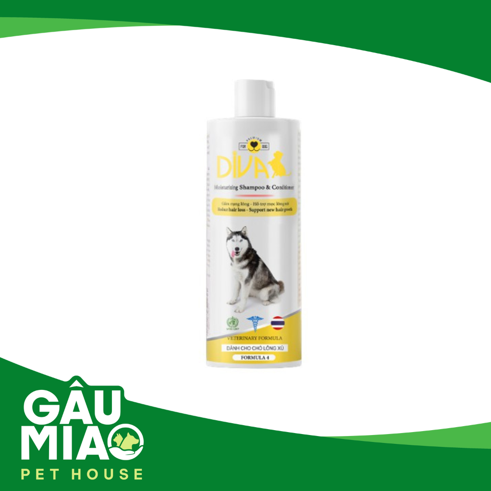 Diva Vàng-Sữa tắm dưỡng lông, giảm rụng lông