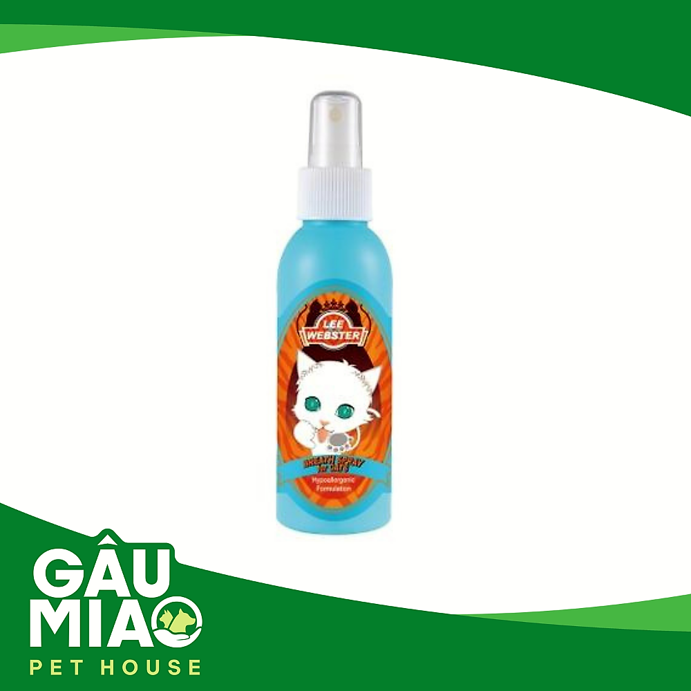 Lee&Webster Breath Spray for Cats - Xịt vệ sinh răng miệng cho mèo - 120ml
