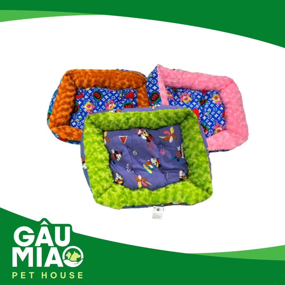 Nệm lông nhung họa tiết TD152 50*43cm