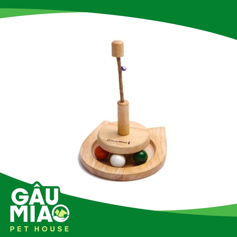 CattyMan Đồ chơi đĩa bay gỗ cho mèo