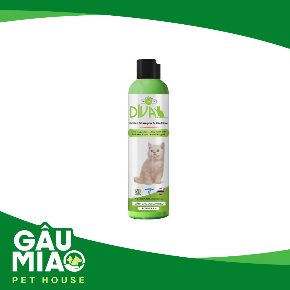 Diva Xanh - Gội & xả dưỡng lông mọi giống mèo