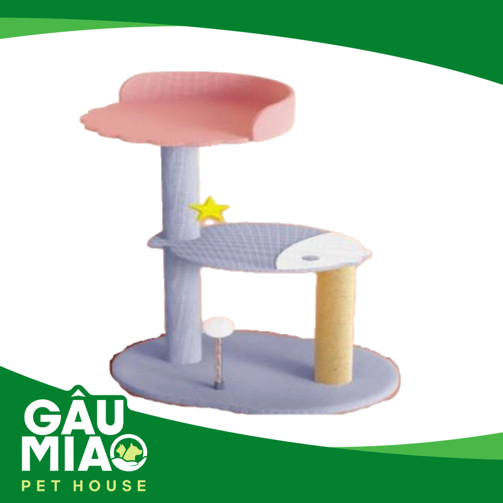 Cây mèo leo Cá-Xanh dương, hồng HY-08 - 48*38*72cm