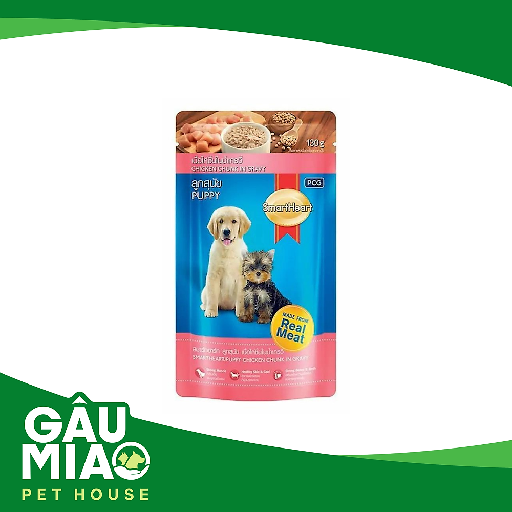 Smartheart Pate Puppy Chicken Flavor Chunk In Gravy -130g