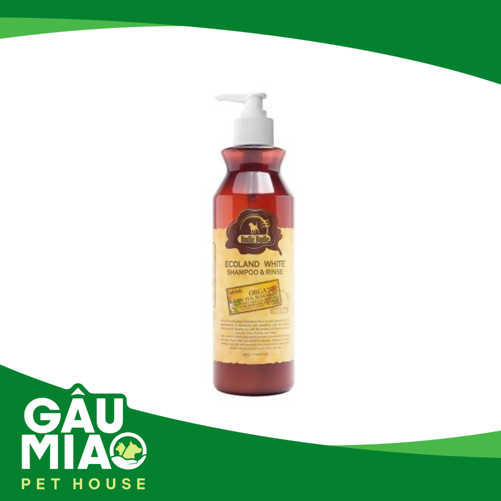 Budle’Budle Ecoland White Shampoo&Rinse - Dầu gội và xả chó lông trắng - 500ml