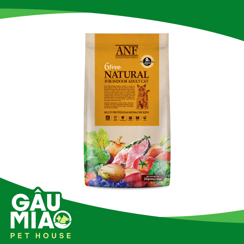 ANF 6 FREE- Natural for indoor Adult Cat 2kg