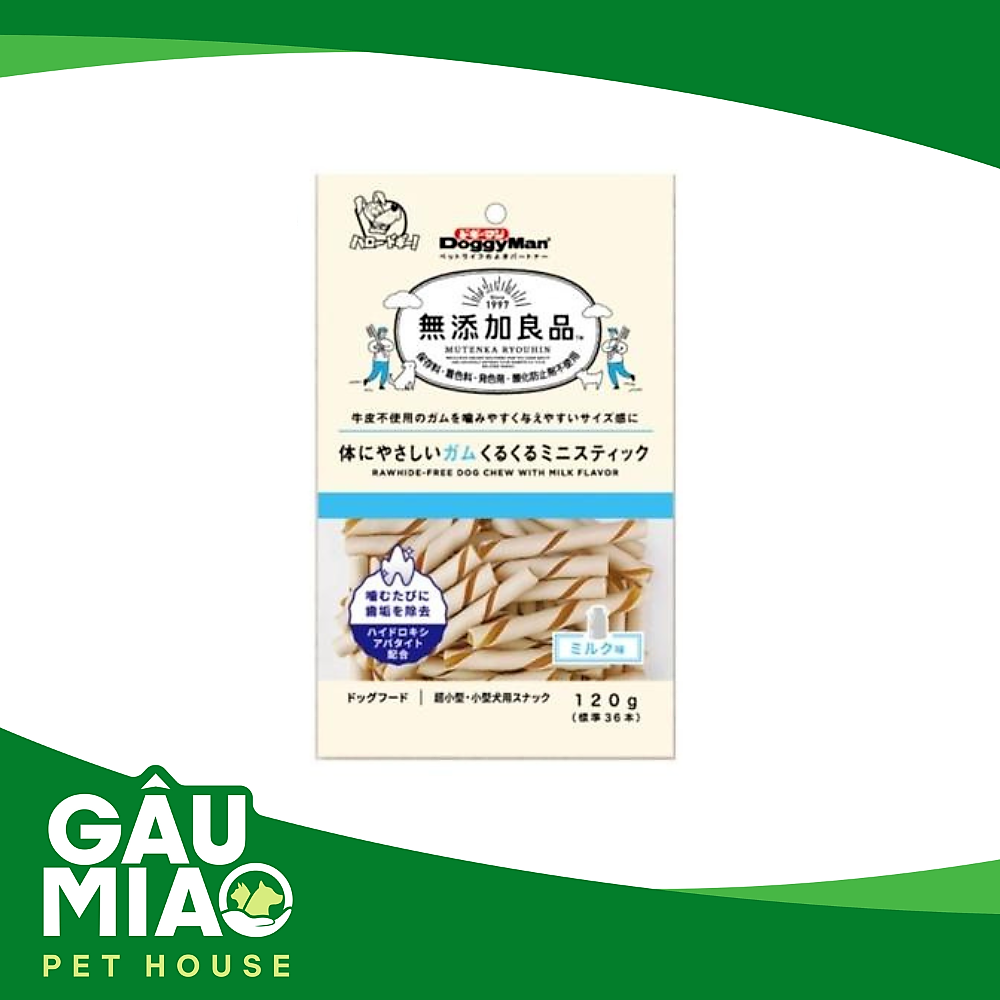 DoggyMan Que gặm hương sữa size mini 120g