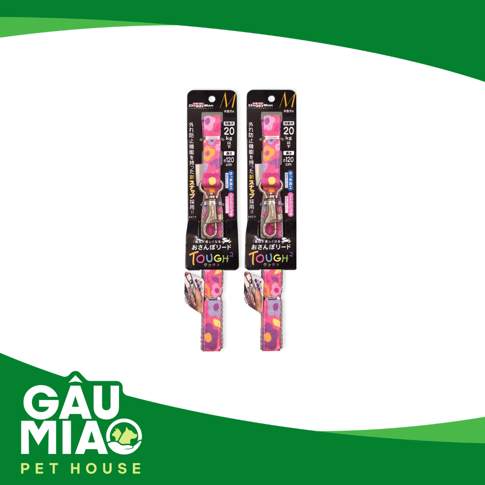 DoggyMan Dây dắt Touch Touch hình hoa M-20kg