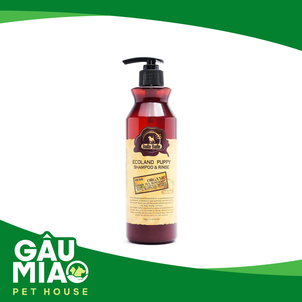 Budle’Budle Ecoland Puppy Shampoo&Rinse-Dầu gội và xả chó con - 500g