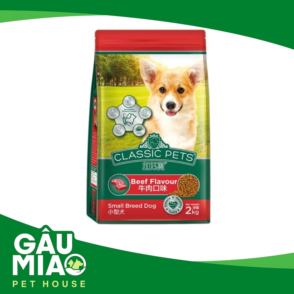 Classic Pets Small Breed Dog Food Beef Flavour - 2 kg
