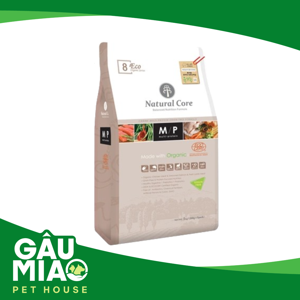 Natural Core Organic Dog Food Multi-Protein Grain Free - 1kg | Gâu Miao ...