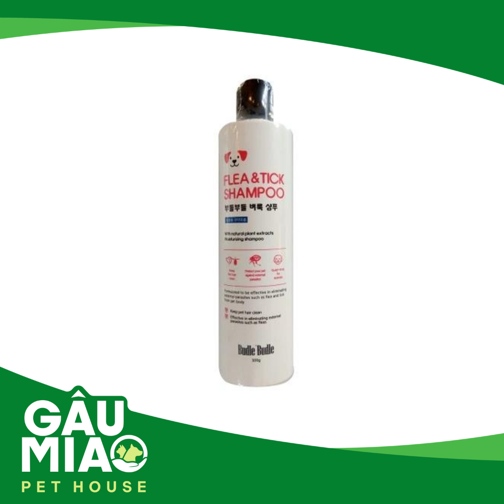 Budle’Budle Flea & Tick Shampoo 300g-Dầu gội trị ve cho chó