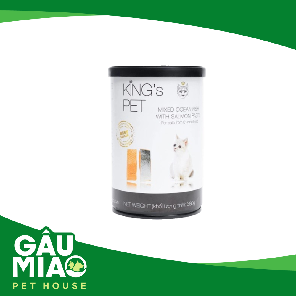 King's Pet Pate hỗn hợp cá hồi-380g