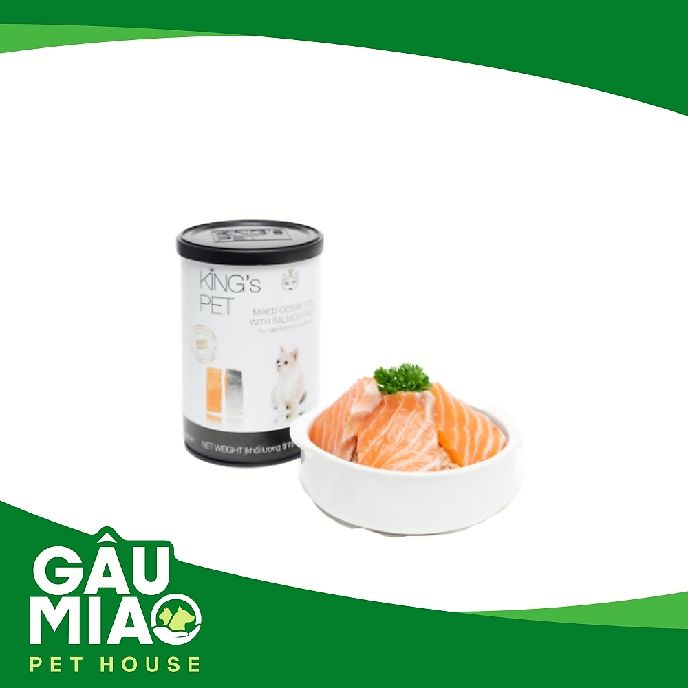 King's Pet Pate hỗn hợp cá hồi-380g