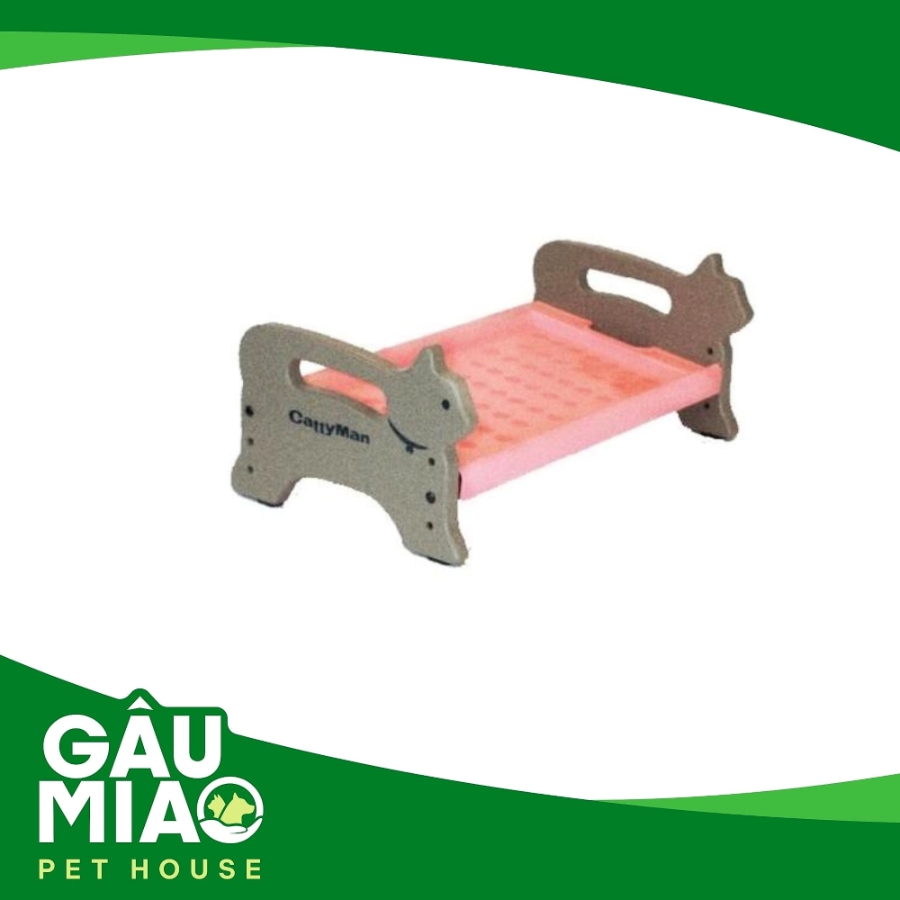 CattyMan Bàn ăn khay nhựa cho mèo 38x18x25cm