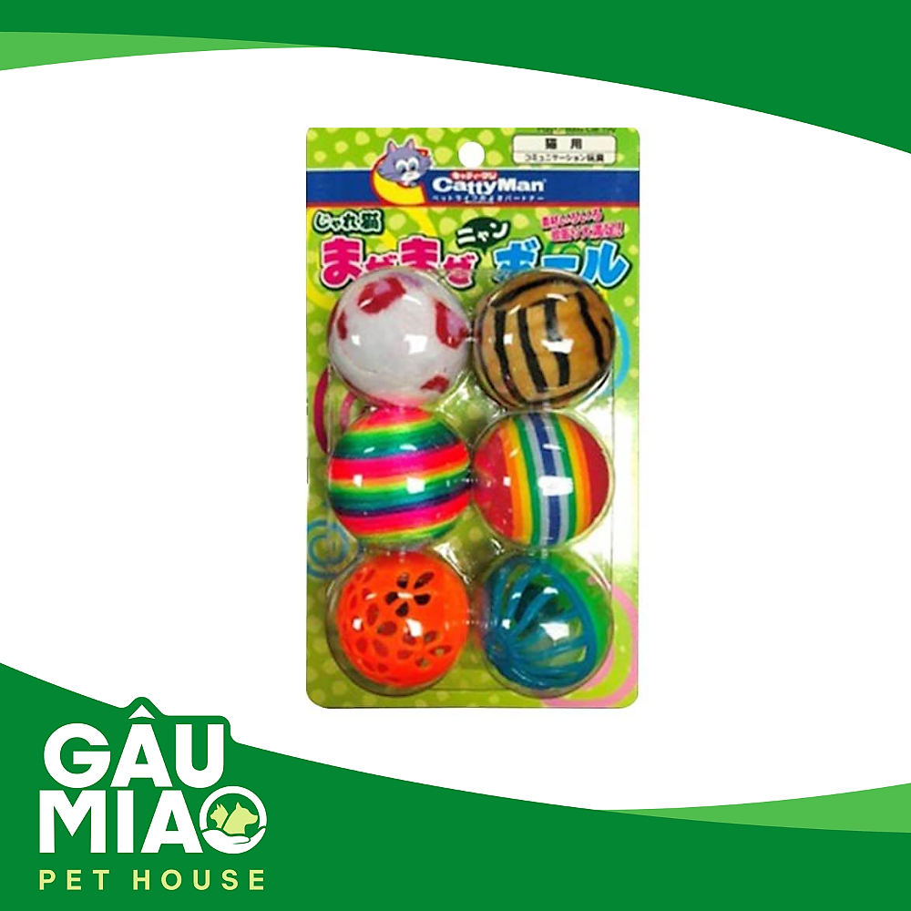 CattyMan Set 6 bóng đồ chơi mèo