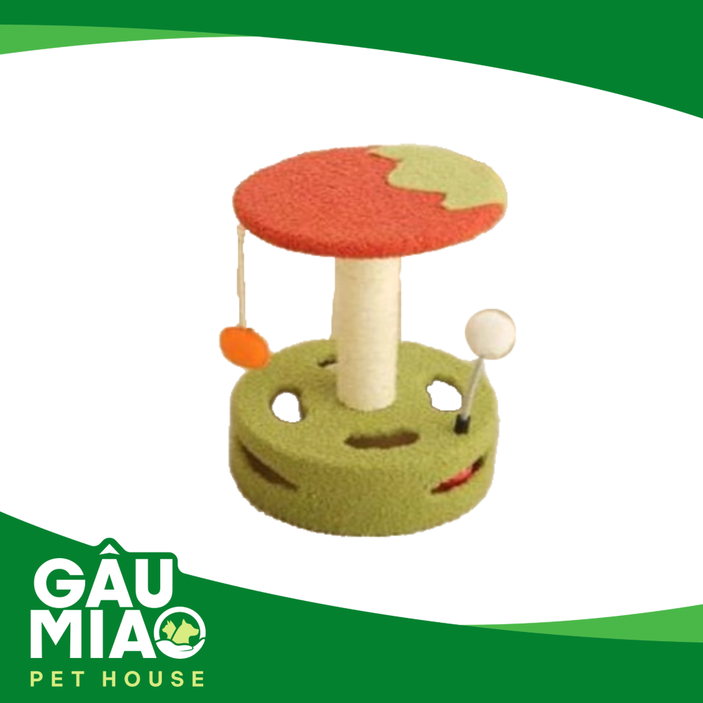 Trụ mèo cào, chơi Quả dâu-Xanh lá FQ-02 - 25*25*33cm