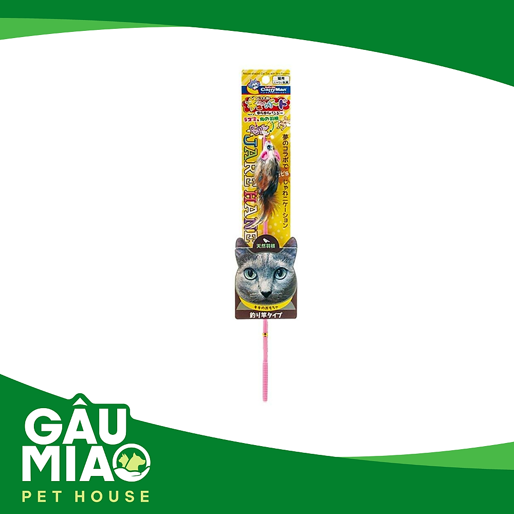 CattyMan Đồ chơi cần câu chuột lông gà