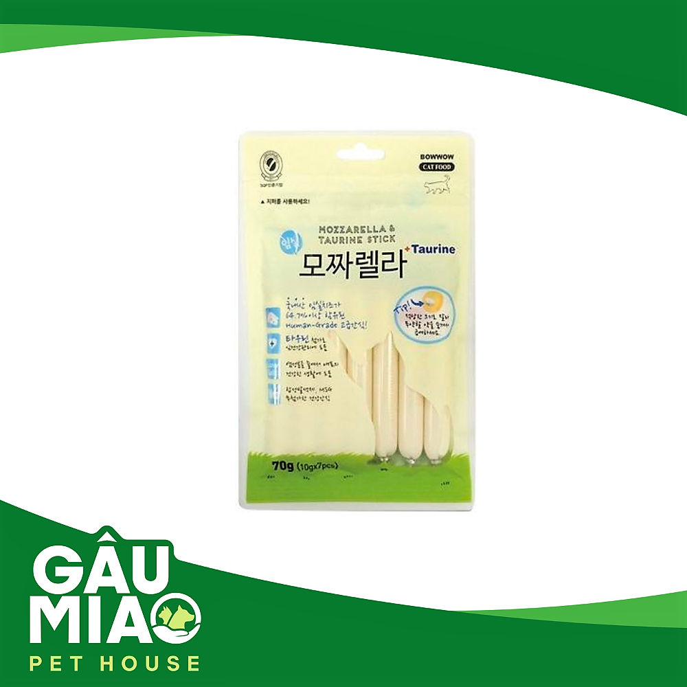 Bowwow-Phô mai& Taurine cho mèo 70g
